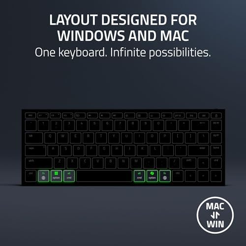 Razer Joro Portable Wireless Gaming Keyboard  Thin  Light  Compact   Chroma RGB   Low Profile Switches   Bluetooth   Long Battery Life   Snap Tap   For PC & Mac Laptops  Steam Deck  Smartphone  Tablet