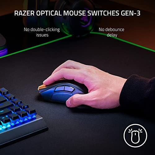 Razer Naga V2 Pro Wireless MMO Gaming Mouse  19 1 Programmable Buttons w/Swappable Side Plates   HyperScroll Pro Wheel   Focus Pro 30K Optical Sensor   Optical Mouse Switches Gen 3 300 Hr Battery