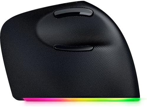 Razer Pro Click V2 Vertical Wireless Mouse  6 Button Ergonomic Design   One Click AI Prompt   Supports Windows & Mac   Multi Device Connectivity via 2 4GHz  Bluetooth  or USB C Wired Mode   Chroma RGB