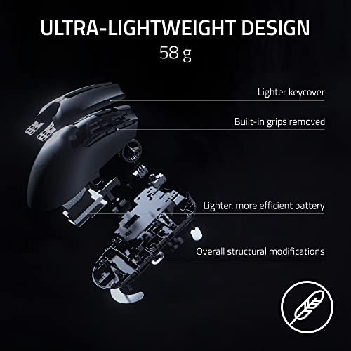 Razer Viper V2 Pro HyperSpeed Wireless Gaming Mouse  58g Ultra Lightweight   Optical Switches Gen 3 30K DPI Optical Sensor w/On Mouse Controls   90 Hour Battery   USB Type C Cable Included   Black