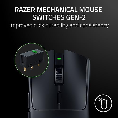 Razer Viper V3 HyperSpeed Wireless Esports Gaming Mouse  82g Lightweight   Up to 280 Hr Battery   30K DPI Optical Sensor   Gen 2 Mechanical Switches   8 Programmable Controls   Classic Black