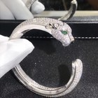 Real 925 Silver 2ct Men s Genuine Moissanite Cuff Bangle Bracelet 8" Free Stud