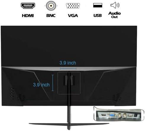 Real HD 32 Inch FHD 1080P CCTV Security Monitor  Thin LED Screen Computer Monitor  60Hz Refresh Rate with HDMI VGA BNC and Audio  Compatible with 4K  for Surveillance NVR/DVR System