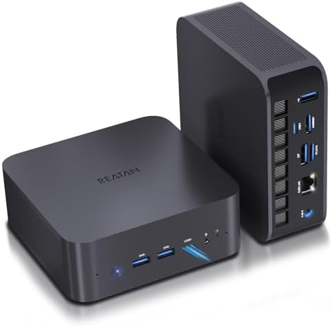 Reatan A8 Mini Gaming PC AMD Oculink Ryzen 7 8745HS 8C/16T up to 4 9GHz   32GB DDR5 5600MHz 1TB PCle4 0 SSD Radeon 780M Mini Desktop Computer  Quad Display Dual 2 5G LAN & Wi Fi 6E & BT5 2 Mini PC