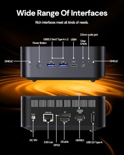 Reatan Alloy 9 Mini Gaming PC AI AMD Ryzen 9 7940HS up to 5 2GHz  32GB DDR5 1TB SSD 5600 MHz RAM  Desktop Mini Computers Radeon 780M Graphics Quad Display 2 5G LAN 2xHDMI 2 1 8K USB 4 0 Wi Fi 6E/BT5 3