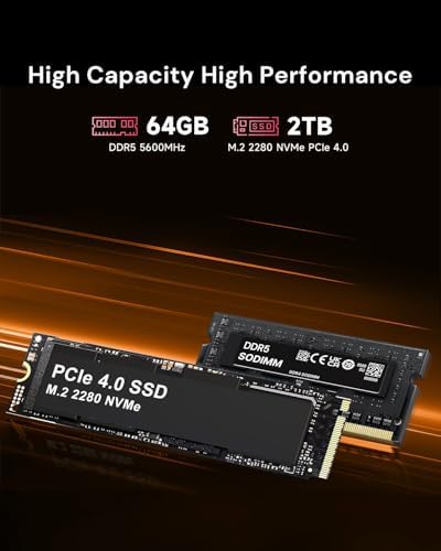 Reatan Alloy 9 Mini Gaming PC AI AMD Ryzen 9 7940HS up to 5 2GHz  32GB DDR5 1TB SSD 5600 MHz RAM  Desktop Mini Computers Radeon 780M Graphics Quad Display 2 5G LAN 2xHDMI 2 1 8K USB 4 0 Wi Fi 6E/BT5 3