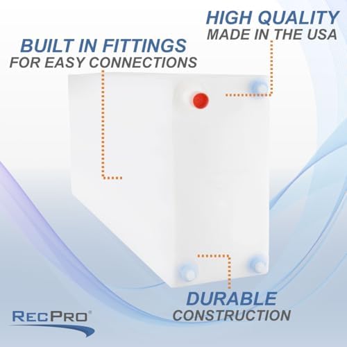 RecPro RV Fresh Water Tank 21 Gallon for Drinking and Potable Water   39 25 x 8 x 16   Fresh or Gray Water Plastic Storage   Made in America