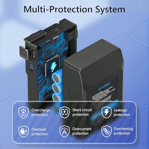 Rechargeable 15000mAh/222W Mini V Mount/V Lock Battery  14 8V Li ion Battery for Camera  Camcorder  Video Light  Compatible with XDCAM  Digital Cinema Cameras and Other Camcorders  Sony HDCAM