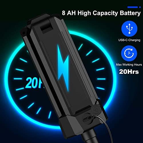 Rechargeable LED Work Light with Stand  Aluminum 67 Portable Cordless Work Light  8AH Battery  500/1500/2500 Lumen  4000/6500K Dimmable Camping Light with Detachable Tripod  Carrying Bag Included 