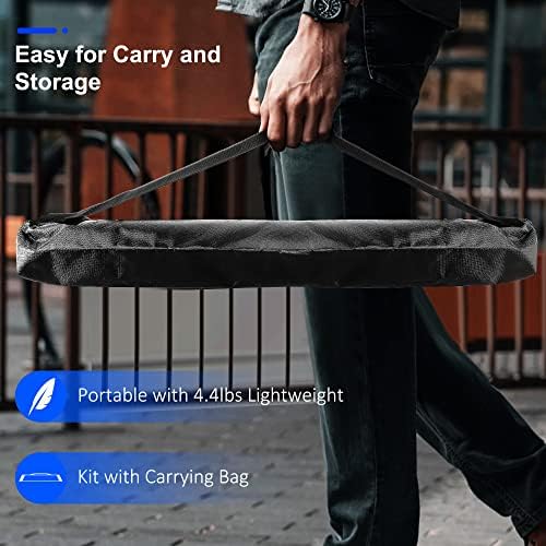 Rechargeable LED Work Light with Stand  Aluminum 67 Portable Cordless Work Light  8AH Battery  500/1500/2500 Lumen  4000/6500K Dimmable Camping Light with Detachable Tripod  Carrying Bag Included 