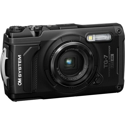 Reconditioned OM SYSTEM Tough TG 7 Waterproof Digital Camera Body  Black Edition