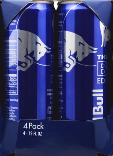 Red Bull Blue Edition Energy Drink  Blueberry  with 114mg Caffeine plus Taurine & B Vitamins  12 Fl Oz  Pack of 8 Cans