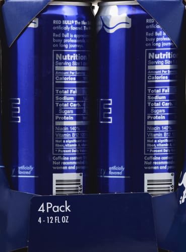 Red Bull Blue Edition Energy Drink  Blueberry  with 114mg Caffeine plus Taurine & B Vitamins  12 Fl Oz  Pack of 8 Cans