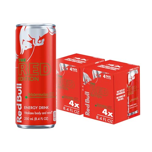 Red Bull Blue Edition Energy Drink  Blueberry  with 114mg Caffeine plus Taurine & B Vitamins  12 Fl Oz  Pack of 8 Cans