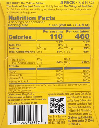 Red Bull Blue Edition Energy Drink  Blueberry  with 114mg Caffeine plus Taurine & B Vitamins  12 Fl Oz  Pack of 8 Cans