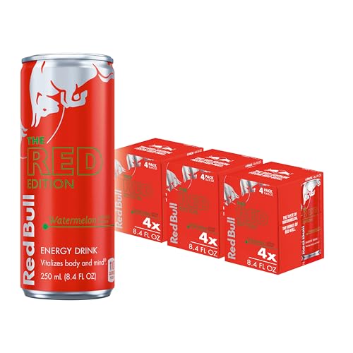 Red Bull Blue Edition Energy Drink  Blueberry  with 114mg Caffeine plus Taurine & B Vitamins  12 Fl Oz  Pack of 8 Cans