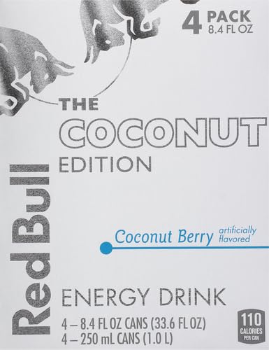 Red Bull Blue Edition Energy Drink  Blueberry  with 114mg Caffeine plus Taurine & B Vitamins  12 Fl Oz  Pack of 8 Cans