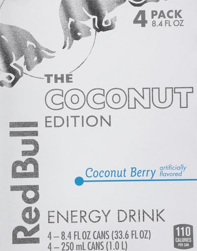 Red Bull Blue Edition Energy Drink  Blueberry  with 114mg Caffeine plus Taurine & B Vitamins  12 Fl Oz  Pack of 8 Cans