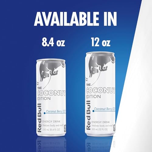 Red Bull Blue Edition Energy Drink  Blueberry  with 114mg Caffeine plus Taurine & B Vitamins  12 Fl Oz  Pack of 8 Cans