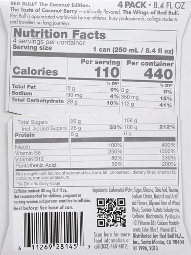 Red Bull Blue Edition Energy Drink  Blueberry  with 114mg Caffeine plus Taurine & B Vitamins  12 Fl Oz  Pack of 8 Cans