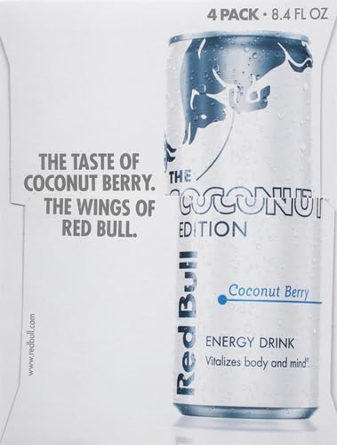 Red Bull Blue Edition Energy Drink  Blueberry  with 114mg Caffeine plus Taurine & B Vitamins  12 Fl Oz  Pack of 8 Cans