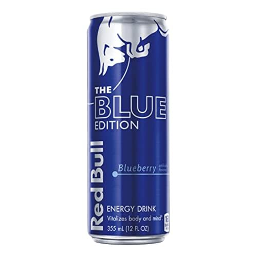 Red Bull Blue Edition Energy Drink  Blueberry  with 114mg Caffeine plus Taurine & B Vitamins  12 Fl Oz  Pack of 8 Cans