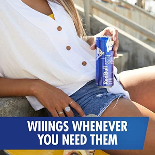 Red Bull Blue Edition Energy Drink  Blueberry  with 114mg Caffeine plus Taurine & B Vitamins  12 Fl Oz  Pack of 8 Cans