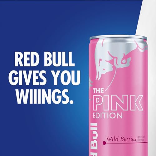 Red Bull Blue Edition Energy Drink  Blueberry  with 114mg Caffeine plus Taurine & B Vitamins  12 Fl Oz  Pack of 8 Cans