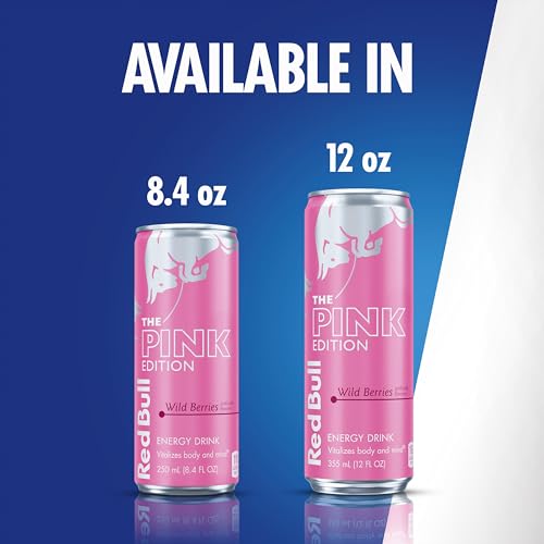 Red Bull Blue Edition Energy Drink  Blueberry  with 114mg Caffeine plus Taurine & B Vitamins  12 Fl Oz  Pack of 8 Cans