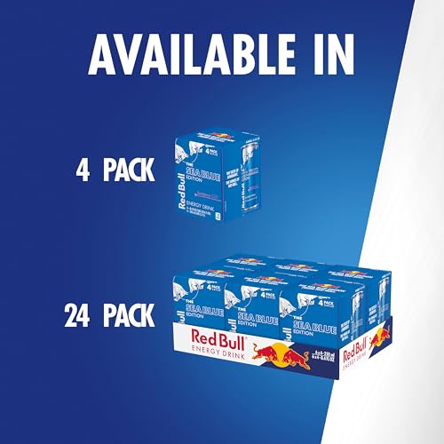Red Bull Blue Edition Energy Drink  Blueberry  with 114mg Caffeine plus Taurine & B Vitamins  12 Fl Oz  Pack of 8 Cans