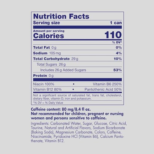 Red Bull Blue Edition Energy Drink  Blueberry  with 114mg Caffeine plus Taurine & B Vitamins  12 Fl Oz  Pack of 8 Cans