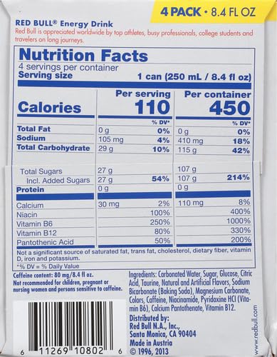 Red Bull Blue Edition Energy Drink  Blueberry  with 114mg Caffeine plus Taurine & B Vitamins  12 Fl Oz  Pack of 8 Cans