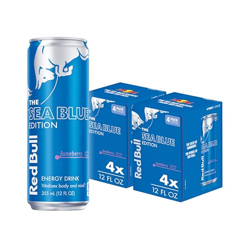 Red Bull Blue Edition Energy Drink  Blueberry  with 114mg Caffeine plus Taurine & B Vitamins  12 Fl Oz  Pack of 8 Cans