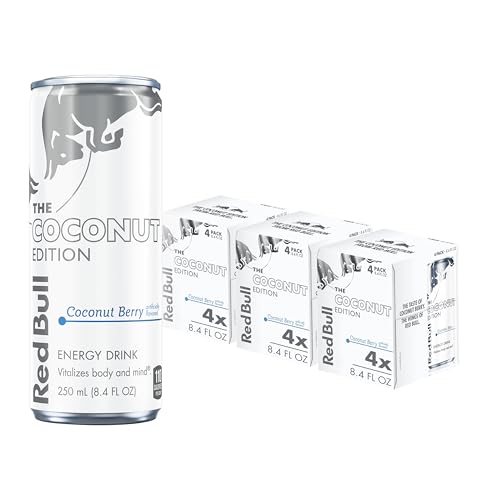 Red Bull Blue Edition Energy Drink  Blueberry  with 114mg Caffeine plus Taurine & B Vitamins  12 Fl Oz  Pack of 8 Cans