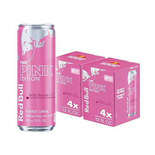 Red Bull Blue Edition Energy Drink  Blueberry  with 114mg Caffeine plus Taurine & B Vitamins  12 Fl Oz  Pack of 8 Cans