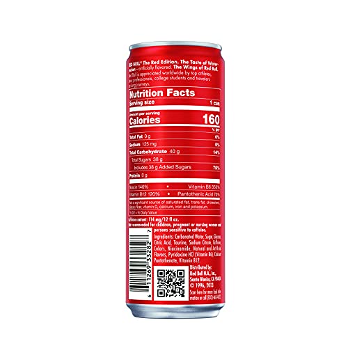 Red Bull Blue Edition Energy Drink  Blueberry  with 114mg Caffeine plus Taurine & B Vitamins  12 Fl Oz  Pack of 8 Cans
