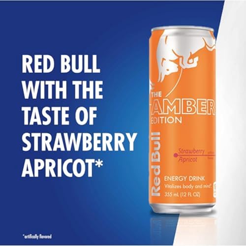 Red Bull Blue Edition Energy Drink  Blueberry  with 114mg Caffeine plus Taurine & B Vitamins  12 Fl Oz  Pack of 8 Cans