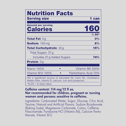 Red Bull Blue Edition Energy Drink  Blueberry  with 114mg Caffeine plus Taurine & B Vitamins  12 Fl Oz  Pack of 8 Cans