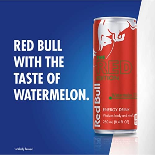 Red Bull Blue Edition Energy Drink  Blueberry  with 114mg Caffeine plus Taurine & B Vitamins  12 Fl Oz  Pack of 8 Cans