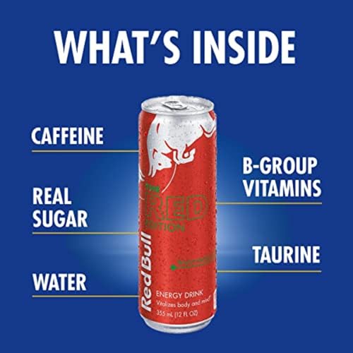 Red Bull Blue Edition Energy Drink  Blueberry  with 114mg Caffeine plus Taurine & B Vitamins  12 Fl Oz  Pack of 8 Cans