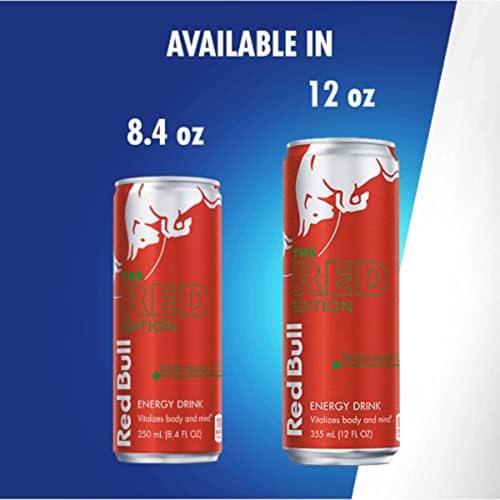 Red Bull Blue Edition Energy Drink  Blueberry  with 114mg Caffeine plus Taurine & B Vitamins  12 Fl Oz  Pack of 8 Cans