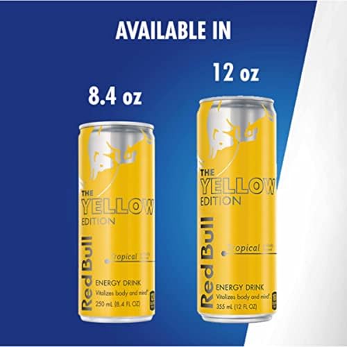 Red Bull Blue Edition Energy Drink  Blueberry  with 114mg Caffeine plus Taurine & B Vitamins  12 Fl Oz  Pack of 8 Cans