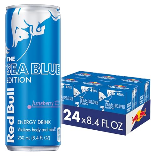 Red Bull Blue Edition  Energy Drink  Blueberry  8 4 Fl Oz Can  Pack of 24 
