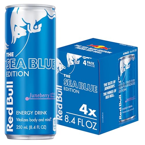 Red Bull Blue Edition  Energy Drink  Blueberry  8 4 Fl Oz Can  Pack of 24 