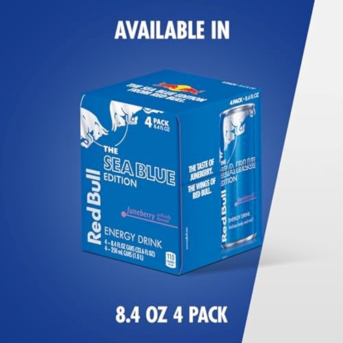 Red Bull Blue Edition  Energy Drink  Blueberry  8 4 Fl Oz Can  Pack of 24 