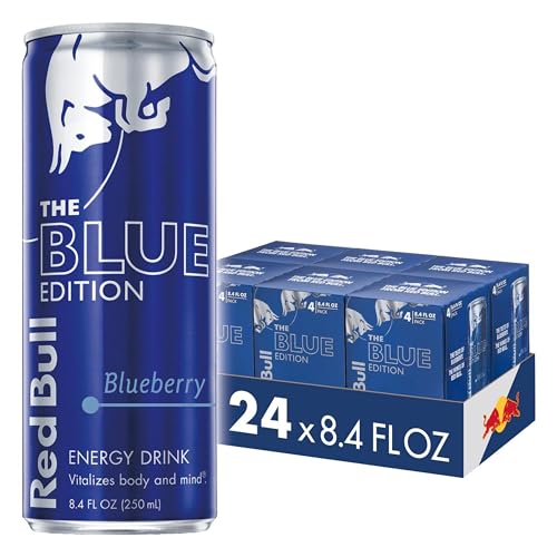 Red Bull Blue Edition  Energy Drink  Blueberry  8 4 Fl Oz Can  Pack of 24 