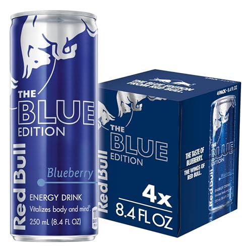 Red Bull Blue Edition  Energy Drink  Blueberry  8 4 Fl Oz Can  Pack of 24 
