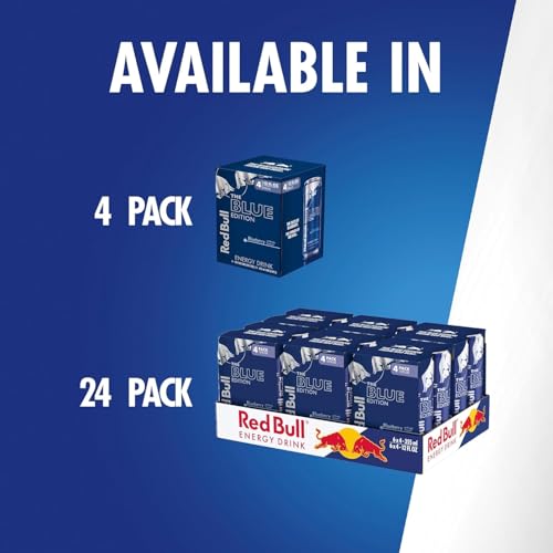 Red Bull Blue Edition  Energy Drink  Blueberry  8 4 Fl Oz Can  Pack of 24 