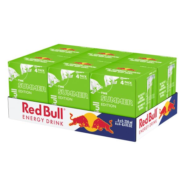 Red Bull Blue Edition  Energy Drink  Blueberry  8 4 Fl Oz Can  Pack of 24 