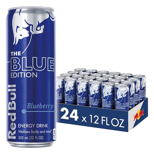 Red Bull Blue Edition  Energy Drink  Blueberry  8 4 Fl Oz Can  Pack of 24 